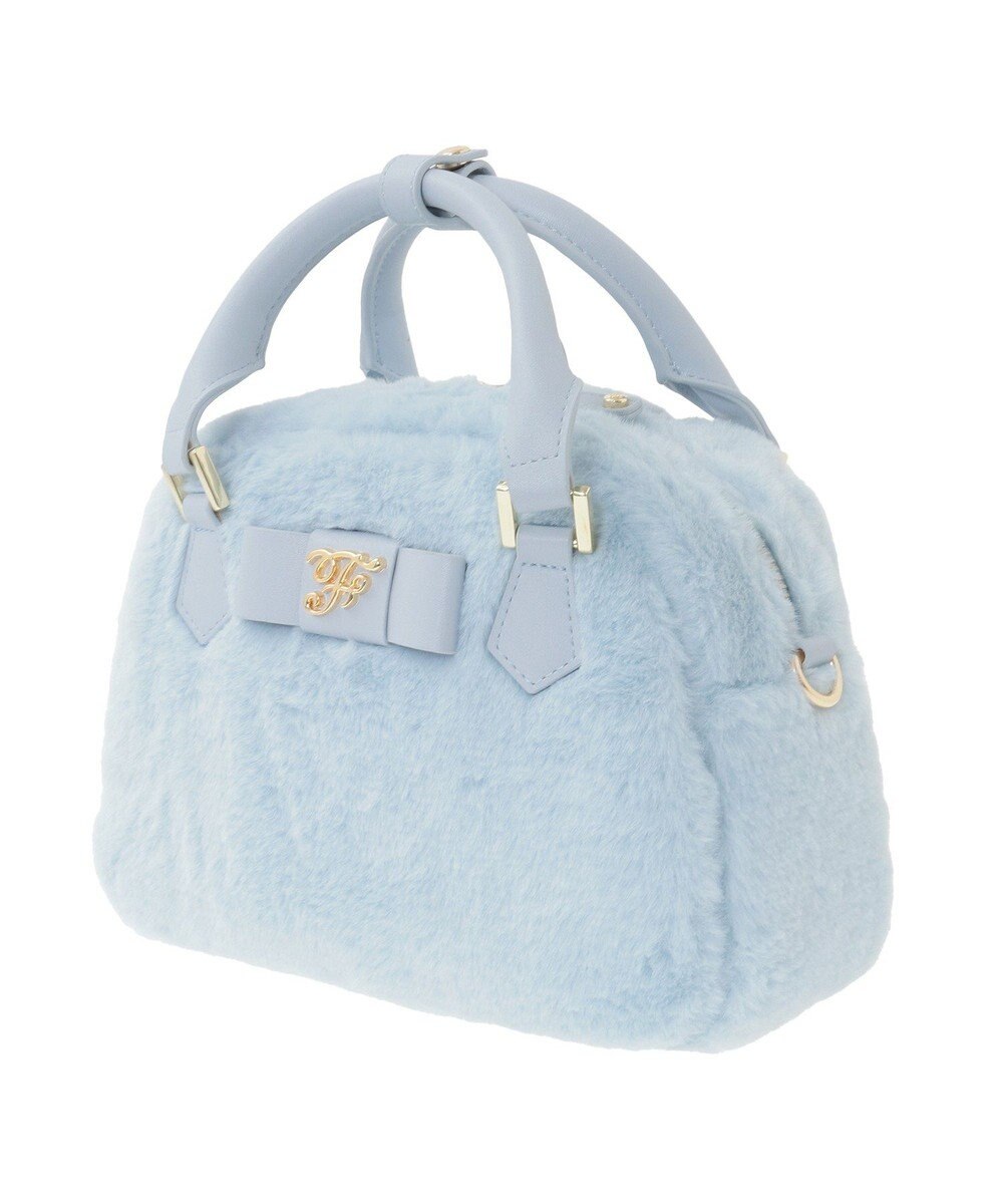 Maison de FLEUR 【限定カラーあり】フェイクファーラウンドバッグ 