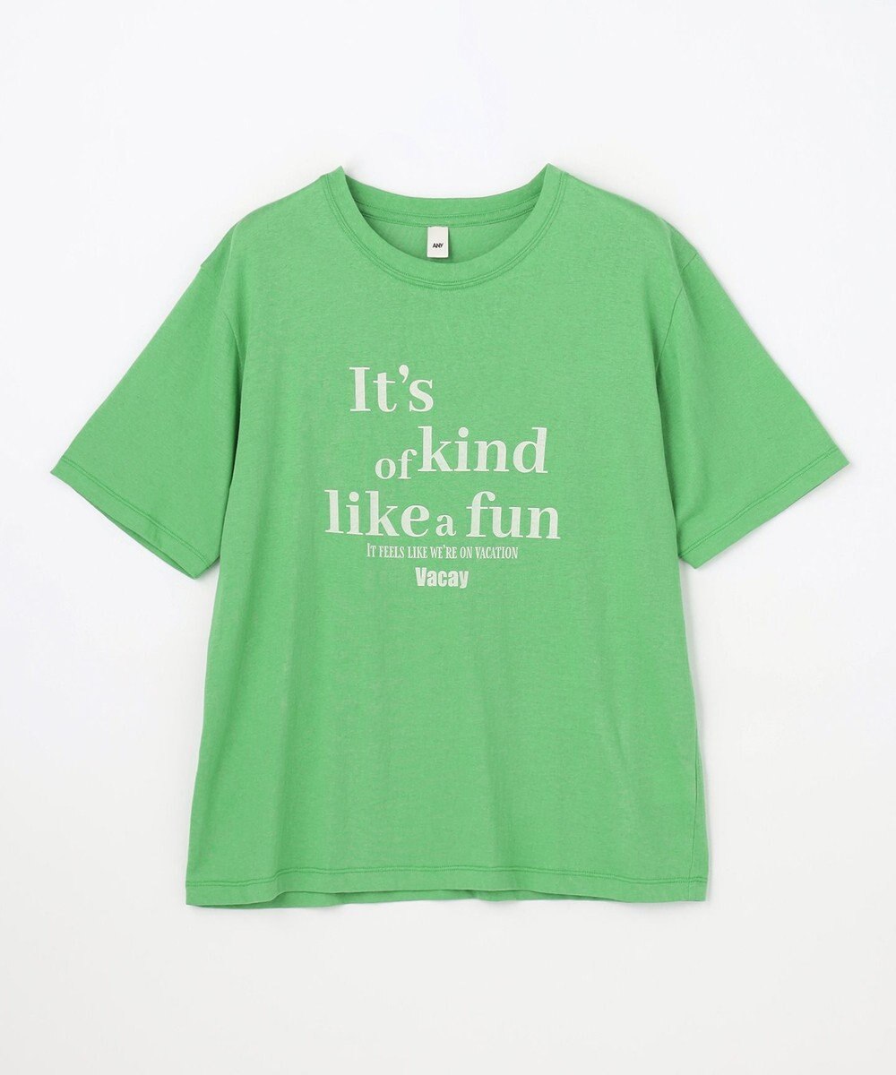 ANY シアーネップロゴＴシャツ 