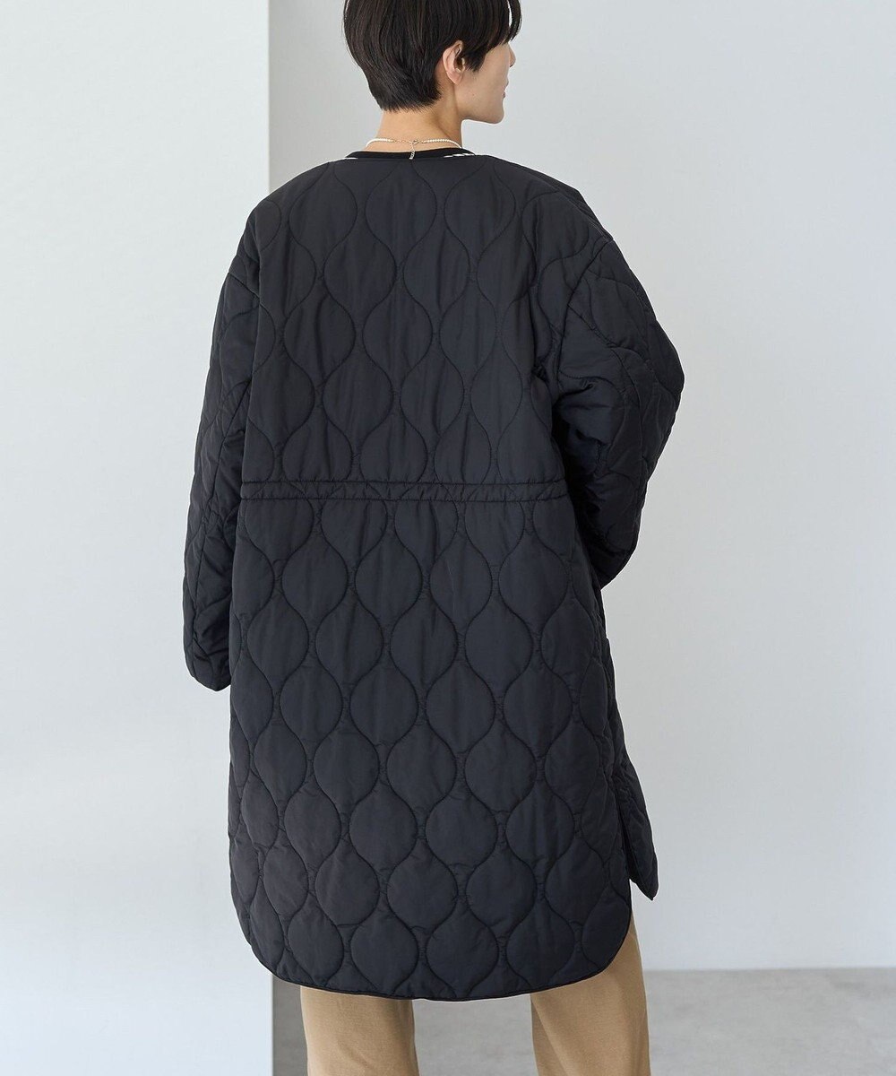 AMERICAN HOLIC 軽ポカノーカラーキルティングロングコート 