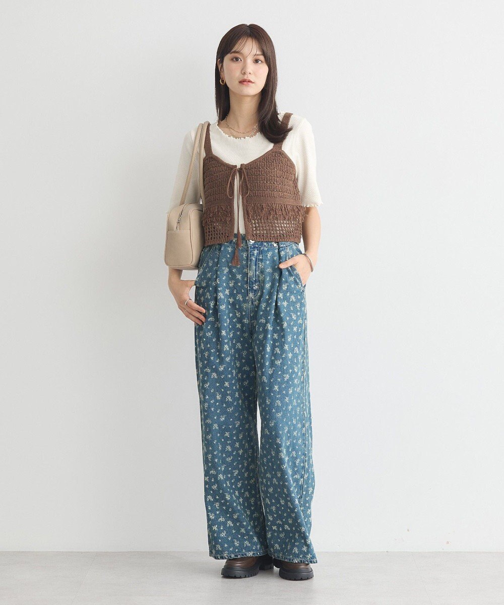 earth music&ecology タックホックデニムパンツ 