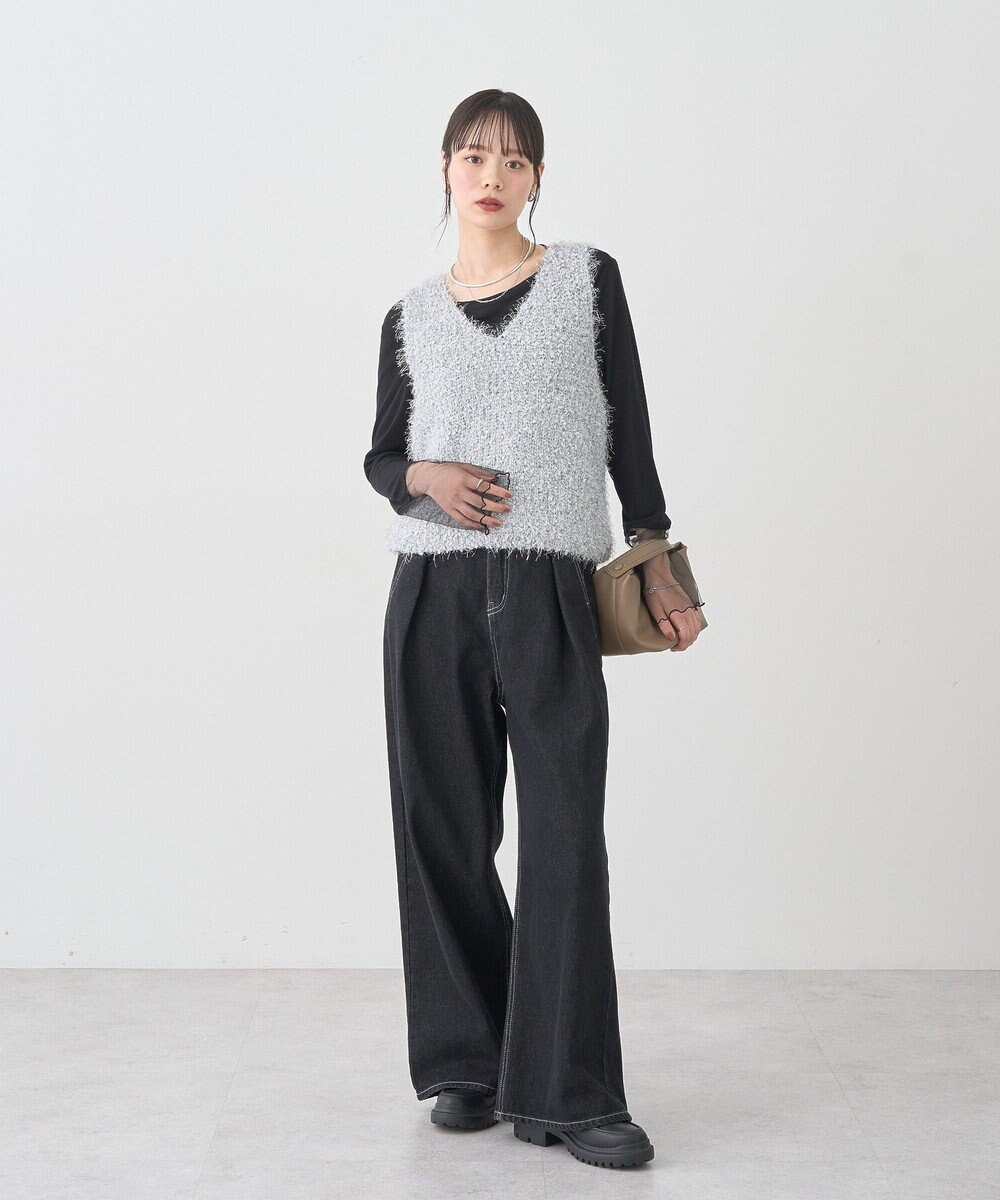 earth music&ecology タックホックデニムパンツ 