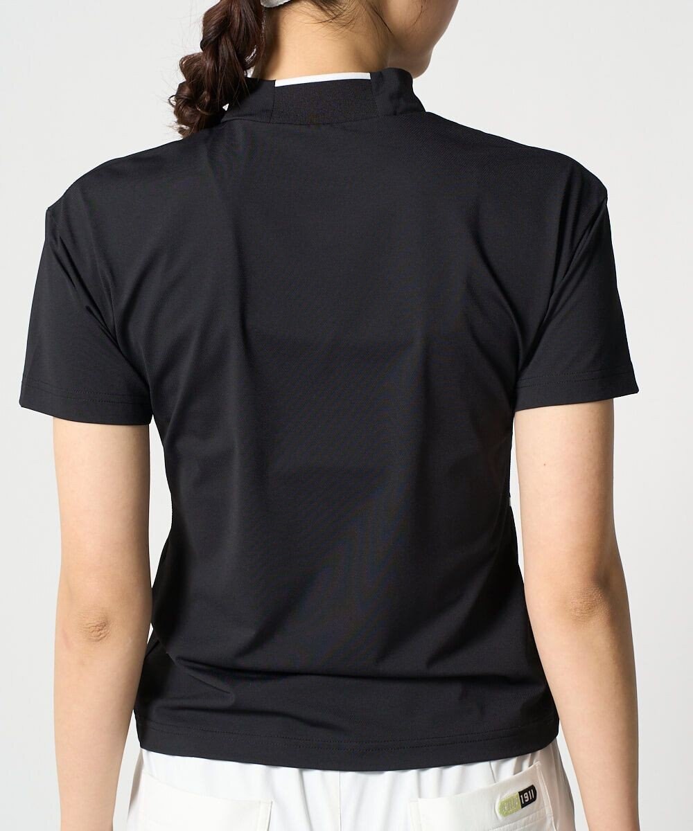 FILA GOLF／marie claire 【FILA GOLF】 バックプリントモックネックシャツ 