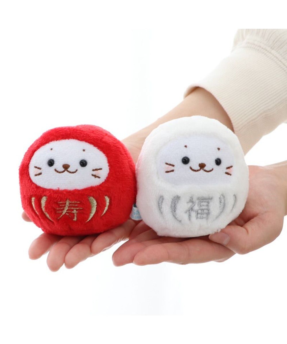 Mother garden しろたん だるま マスコット 《寿赤だるま》 8cm 単品 