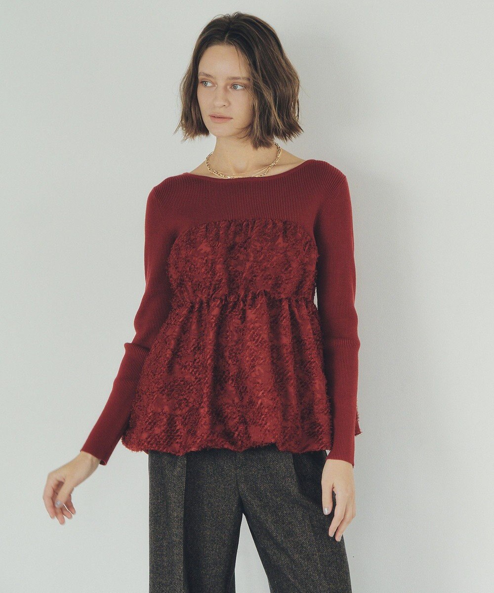 YECCA VECCA バルーンヘムドッキングニット 