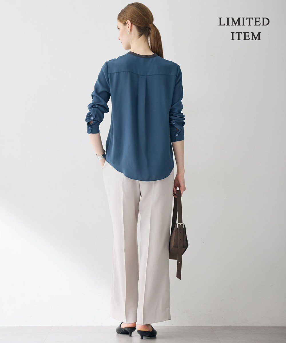 ICB L 【6/12-6/28期間限定・受注生産・WEB限定】BackSatinAmunzen キーネックブラウス 