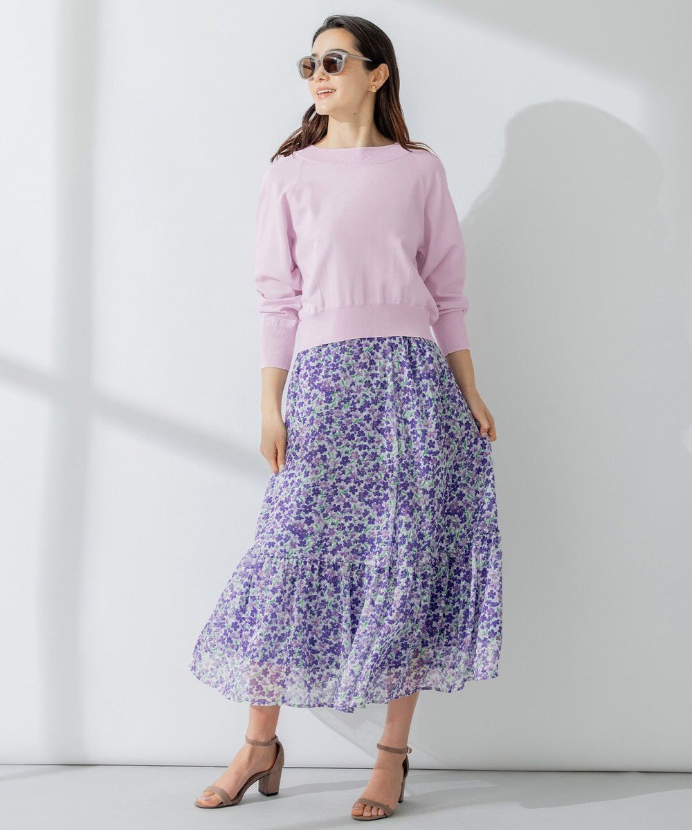 組曲 S 【パールボタン付】ブーケカラーリラクシー ニット 