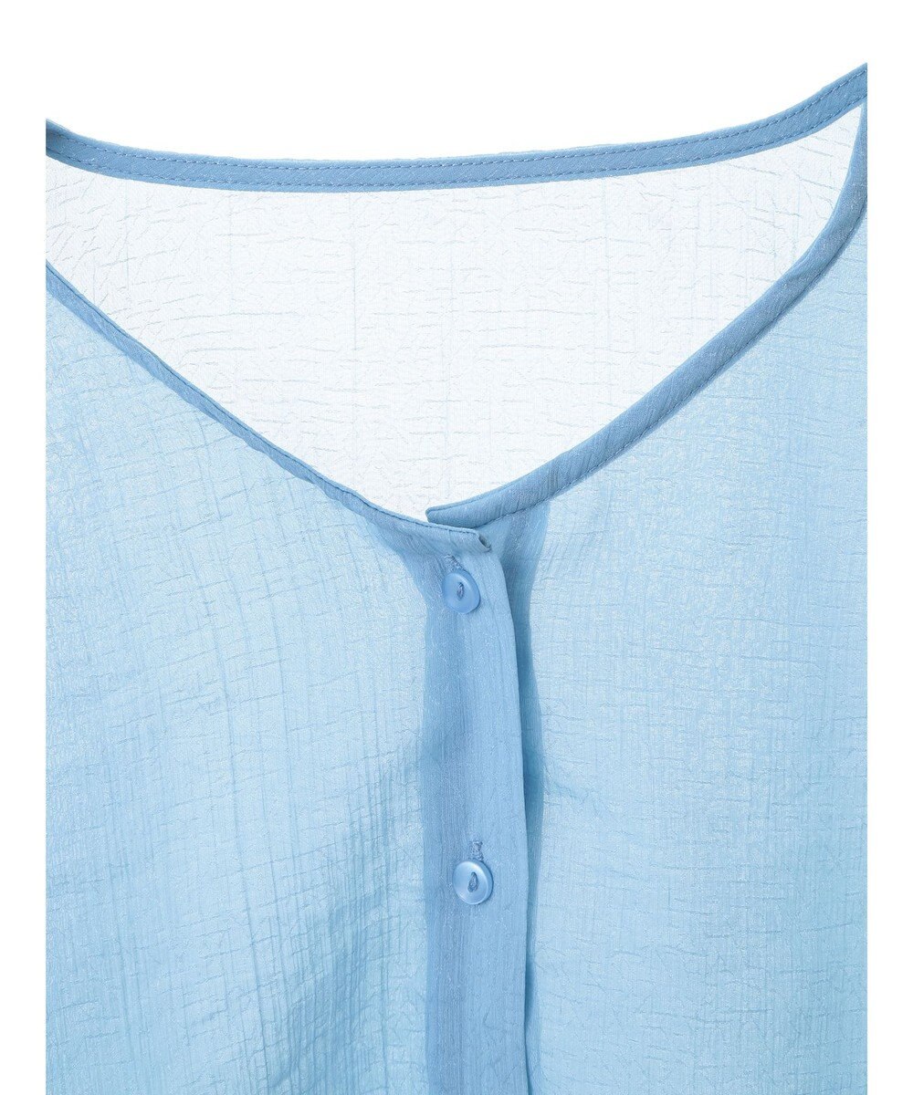 earth music&ecology キラキラシアーギャザーシャツ 