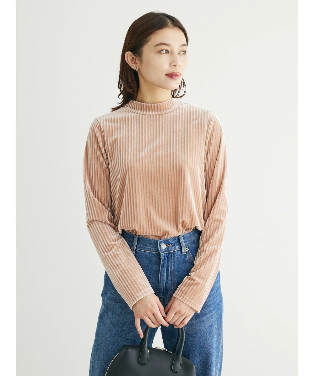 Green Parks ・ＳＵＧＡＲ　ＳＰＯＯＮ　ベロアストライプハイネック 