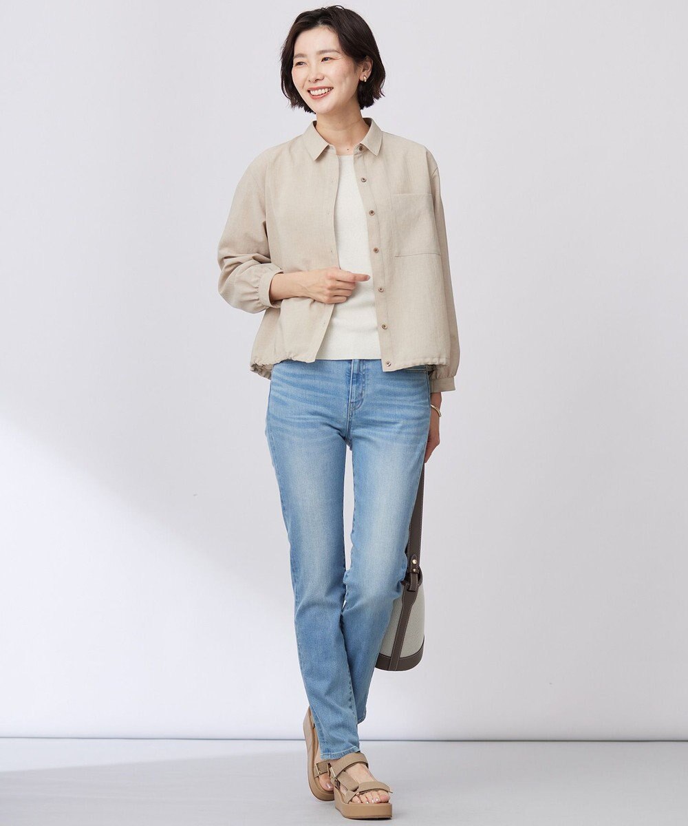 J.PRESS LADIES S 【洗える】BASIC STRETCH DENIM スキニー パンツ 