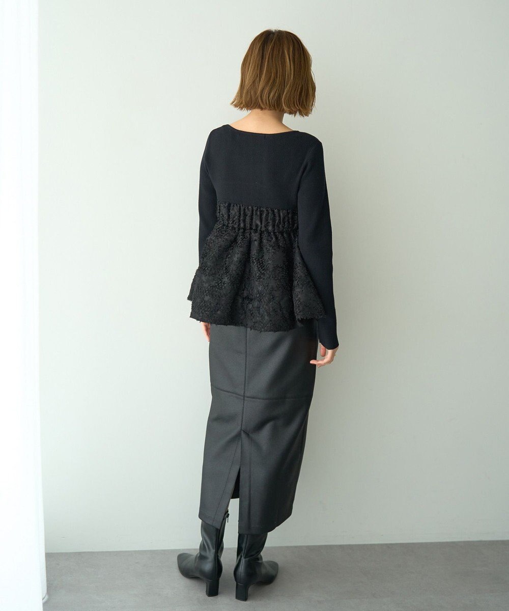 YECCA VECCA バルーンヘムドッキングニット 