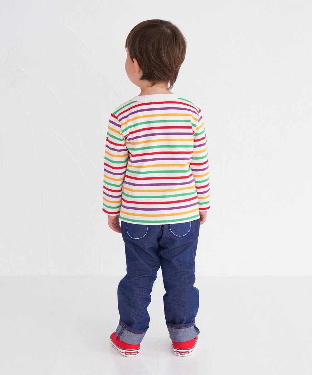 MIKI HOUSE HOT BISCUITS 【80-120cm】 ボーダー 長袖Tシャツ 