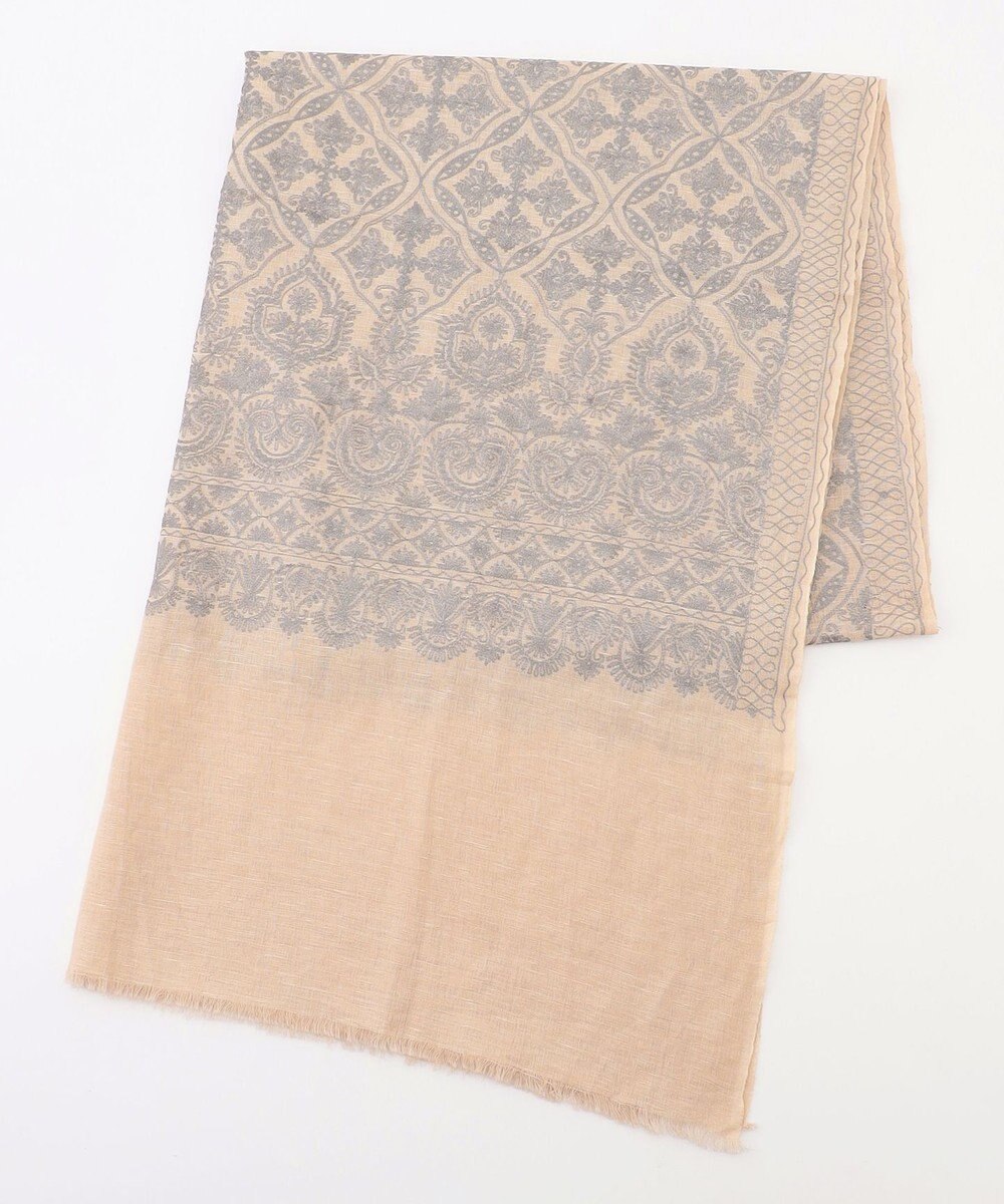 自由区 レースエンブロイダリー ストール 