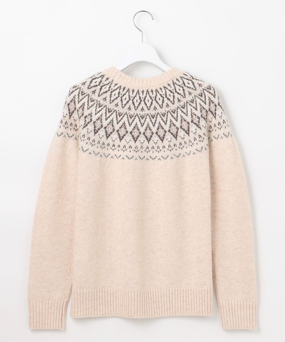 J.PRESS LADIES 【WEB限定カラーあり・洗える】FAIR ISLE ラウンドネック ニット 