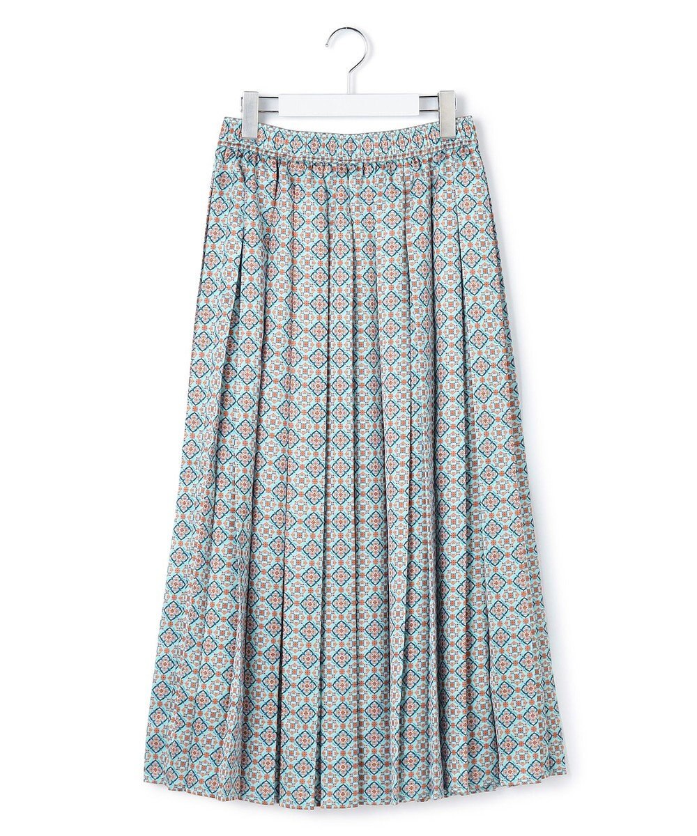 J.PRESS YORK STREET 【WOMEN】オリジナルプリント プリーツスカート 