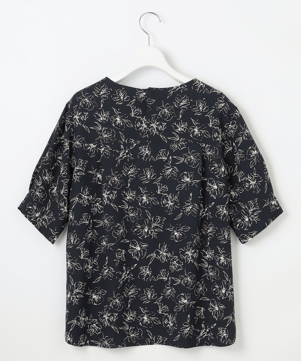 J.PRESS LADIES L 【洗える】ラインフラワープリント ブラウス 