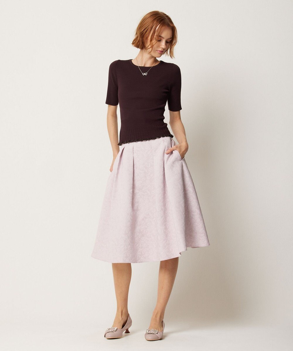 TOCCA 【WEB限定カラーあり】【消臭・洗える】RIBBON LABYRINTH JACQUARDスカート 