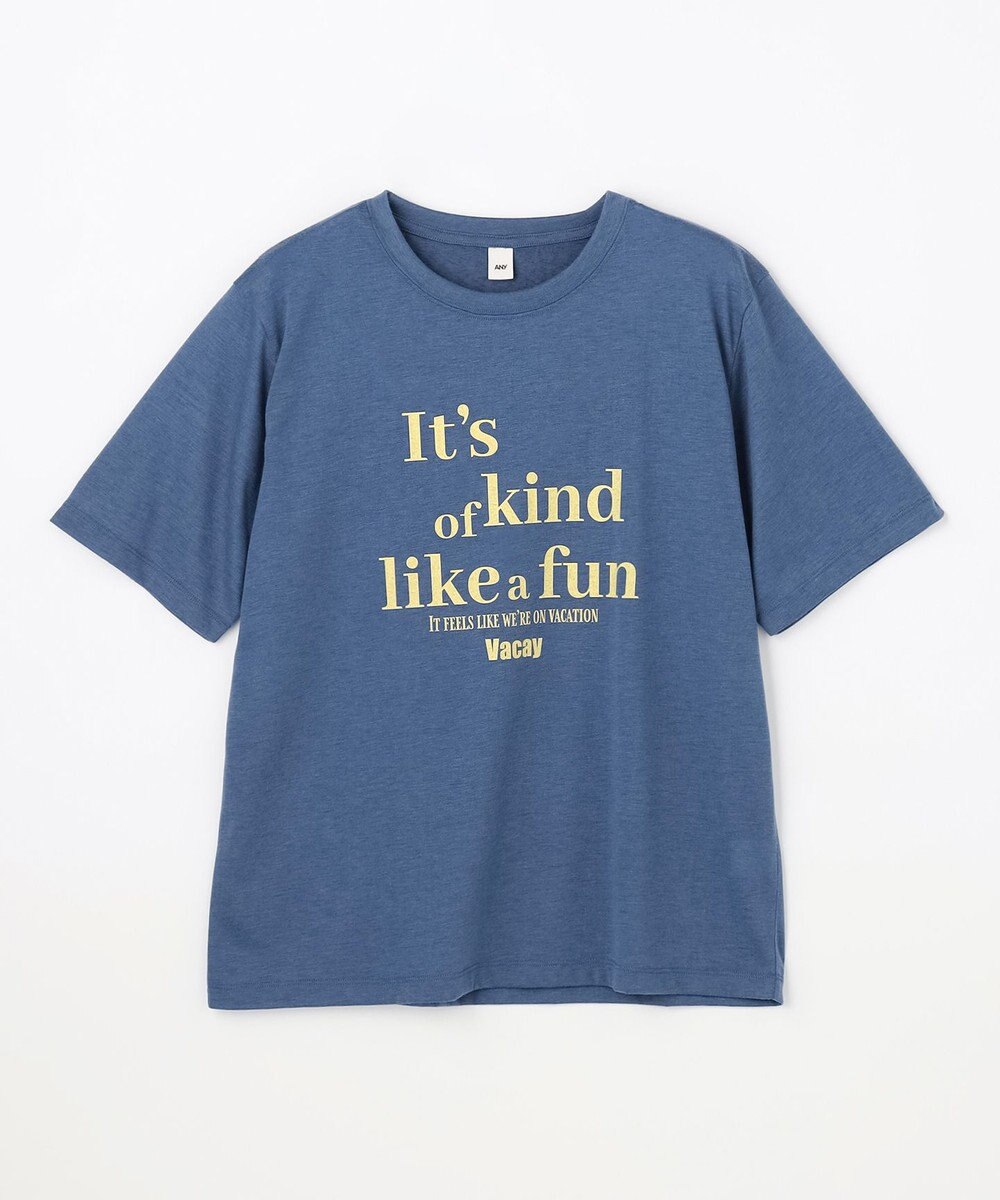 ANY シアーネップロゴＴシャツ 