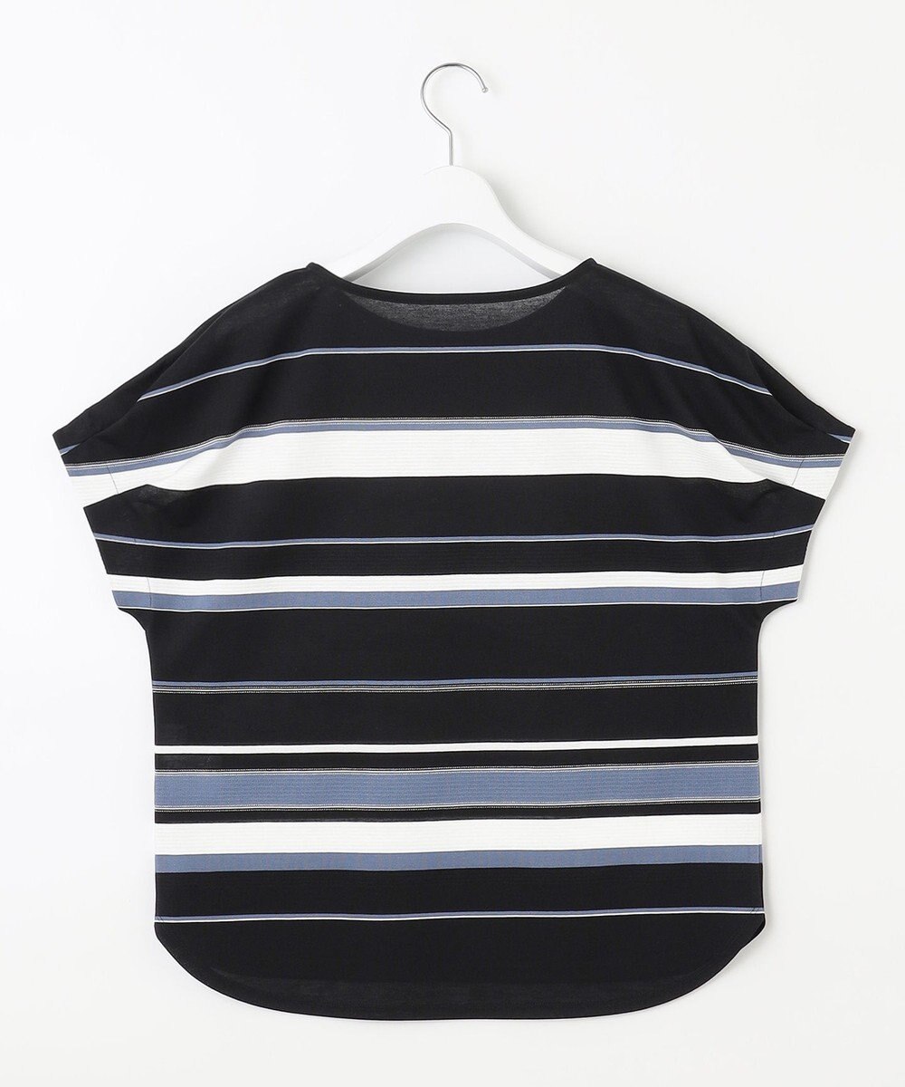 J.PRESS LADIES S パネルボーダー フレンチスリーブ カットソー 