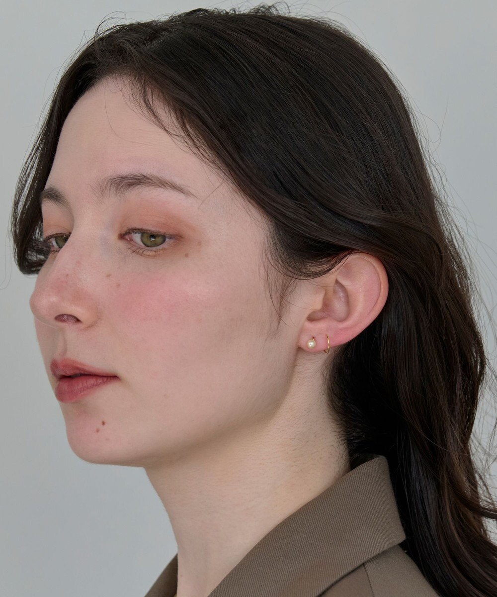 Phoebe 【金属アレルギー対応】ダブルループパールピアス/ニッケルフリー 