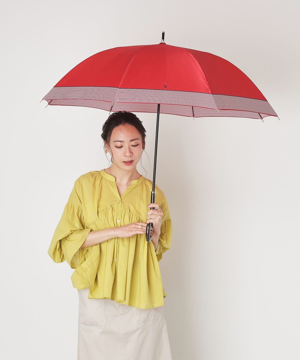 MOONBAT 【WEB限定】POLO RALPH LAUREN（ポロ ラルフローレン）長傘 ワンポイントポロポニー×裾ボーダー 8本骨 