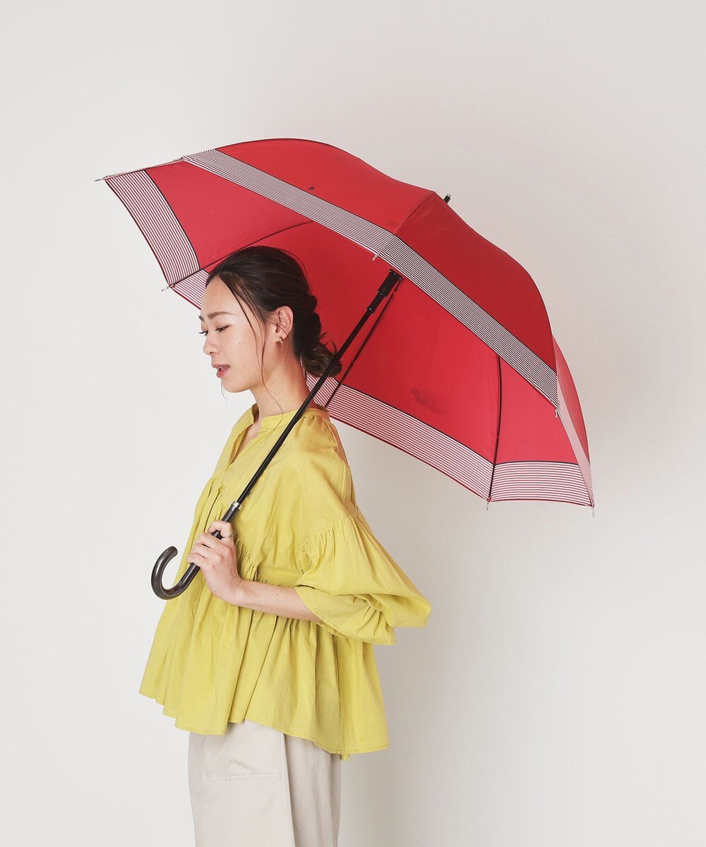 MOONBAT 【WEB限定】POLO RALPH LAUREN（ポロ ラルフローレン）長傘 ワンポイントポロポニー×裾ボーダー 8本骨 