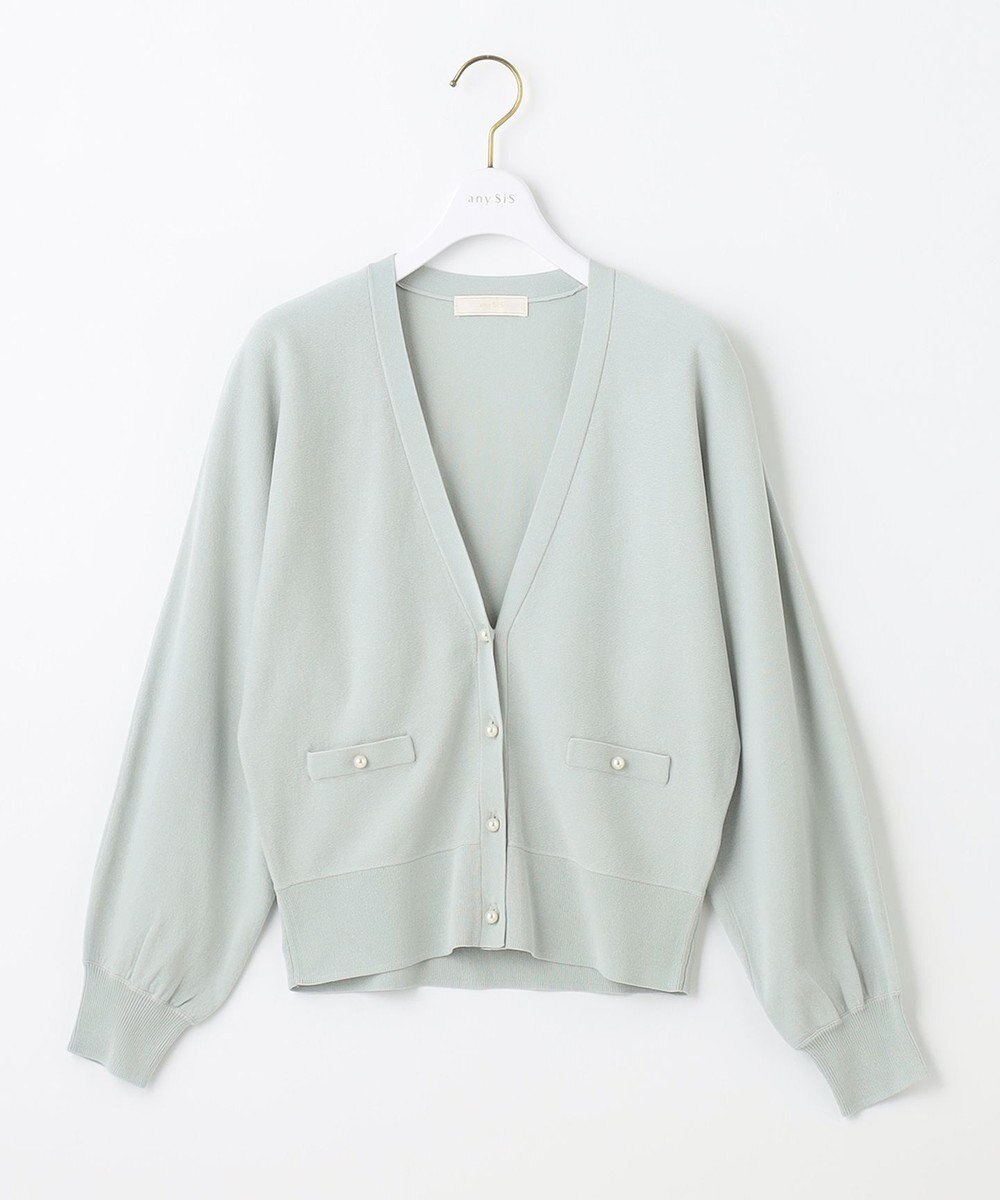 ANY SIS 【洗える】パール調ポイント カーディガン 