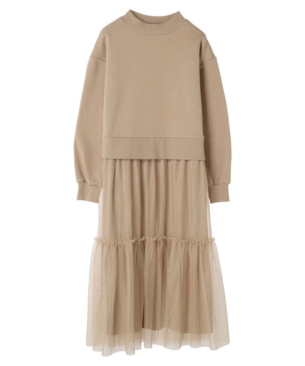 Green Parks ・ＳＵＧＡＲ　ＳＰＯＯＮ　チュールドッキングワンピース 