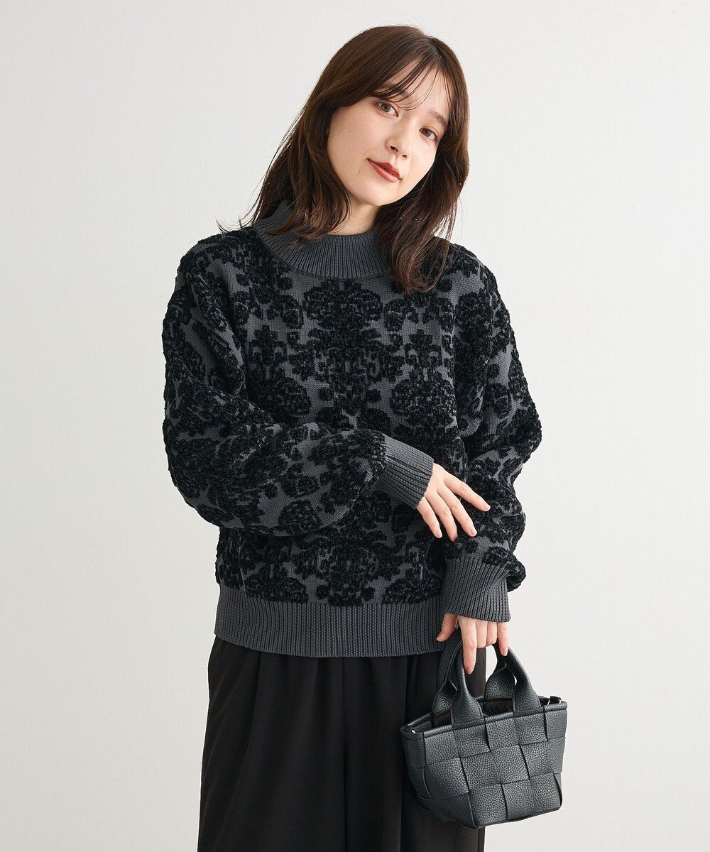 Green Parks ・ｓｗｉｎｇ　ｂｙ　アラベスクジャカードニット 