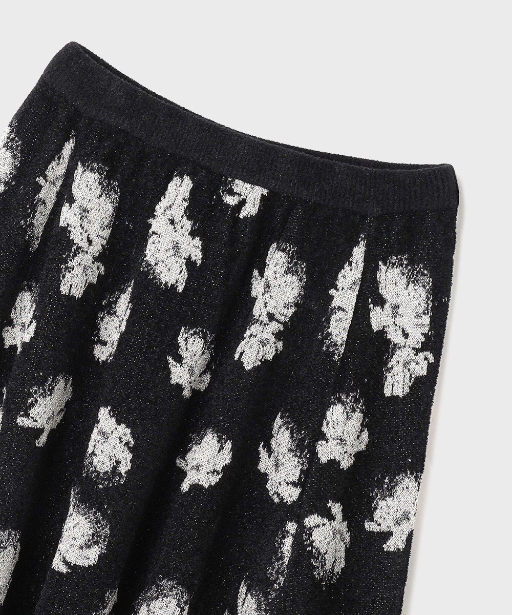 GRACE CONTINENTAL ラメフローラルニットスカート 