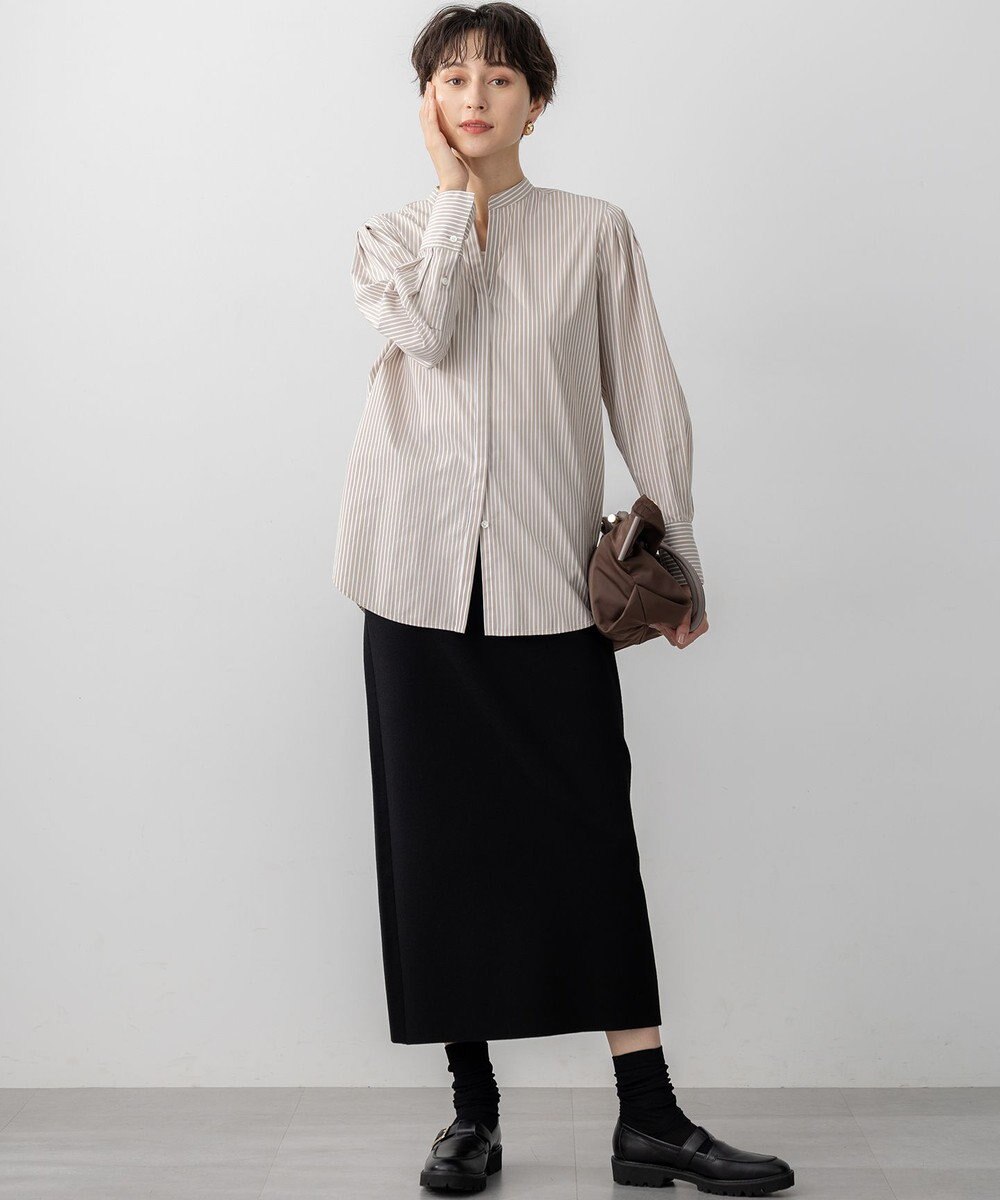 23区 L 【滝沢眞規子さん着用/mi-molletコラボ/洗える】CANCLINI デザイン シャツ 