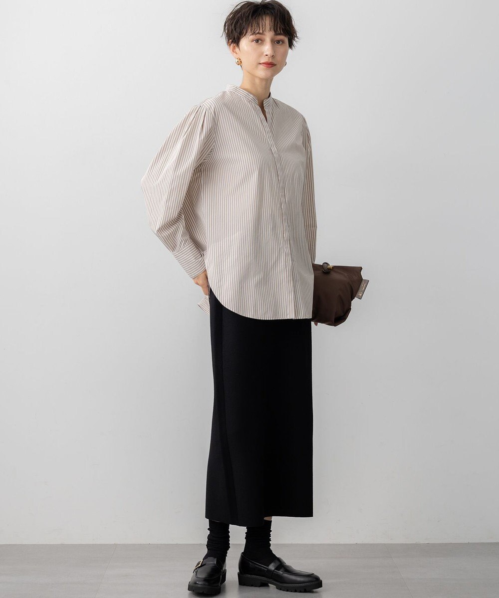 23区 【滝沢眞規子さん着用/mi-molletコラボ/洗える】CANCLINI デザイン シャツ 