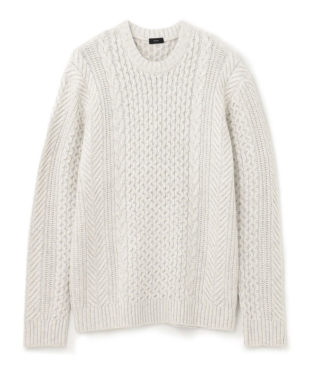 JOSEPH HOMME ヴィスコースメランジケーブル  クルーネック 