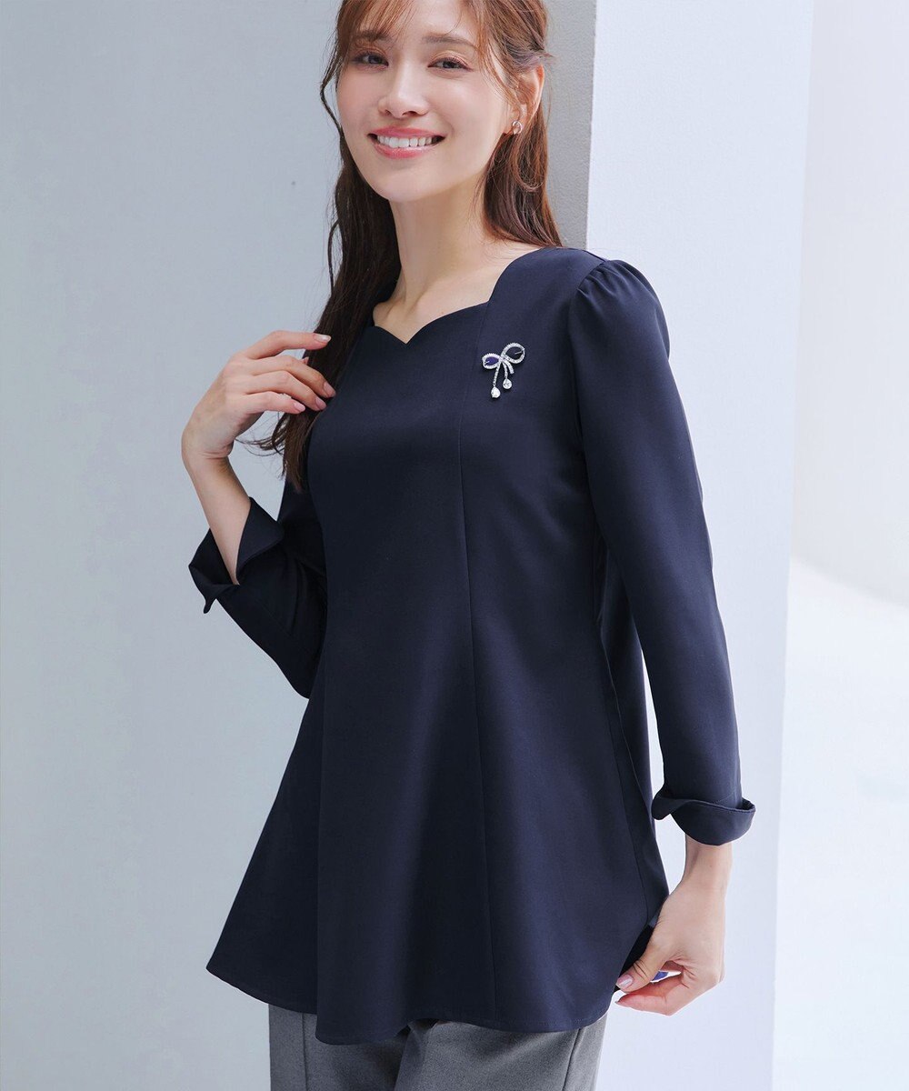 Tiaclasse スカラップ襟チュニック 