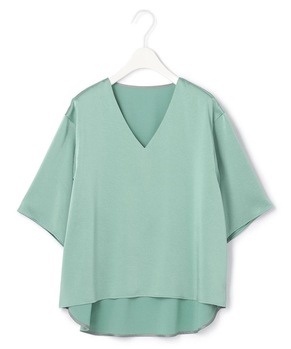 ICB 【WEB限定カラーあり・洗える】Calm Vネックブラウス 