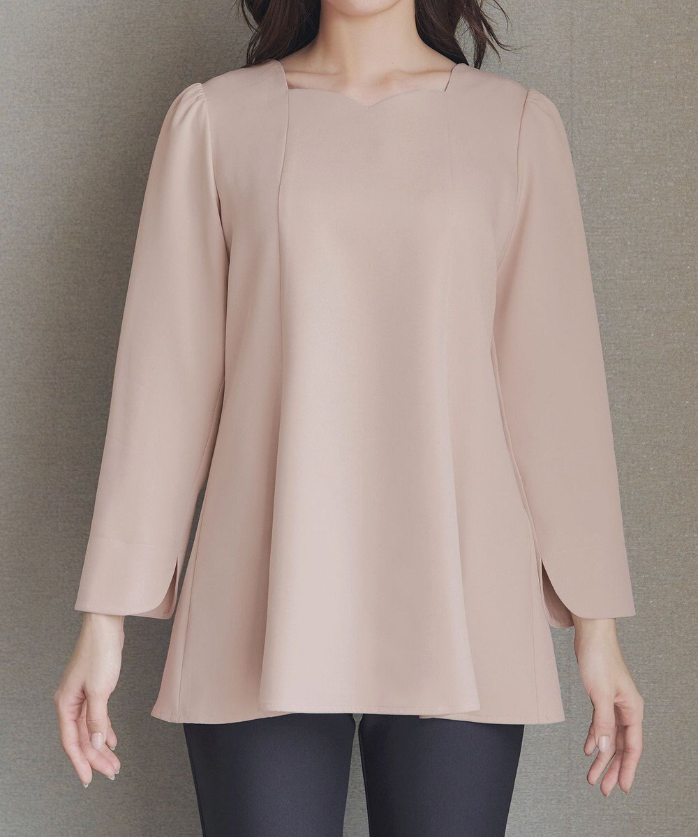 Tiaclasse スカラップ襟チュニック 