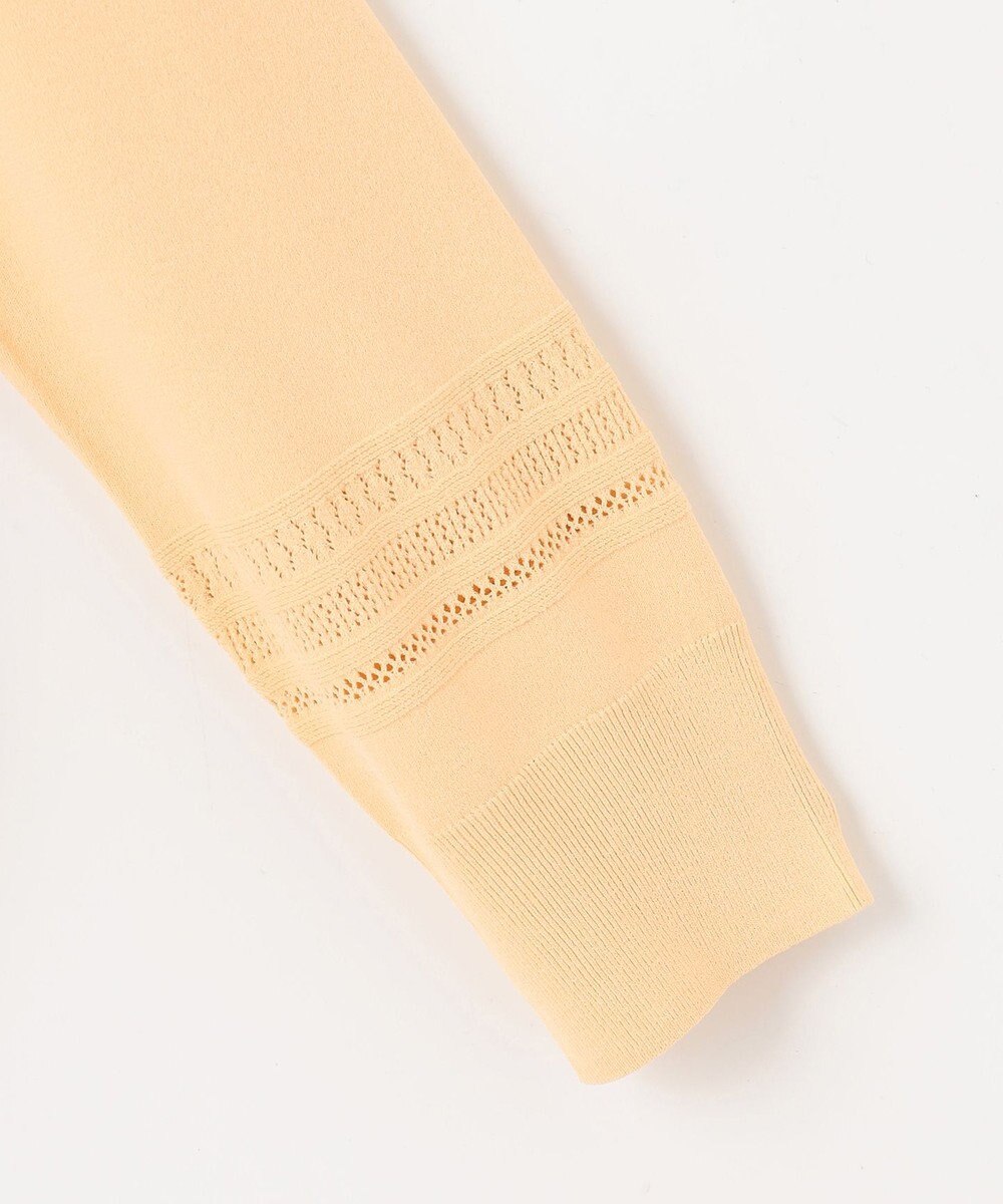 J.PRESS LADIES L 【洗える】レーヨンエリートストレッチ 編み柄 カーディガン 