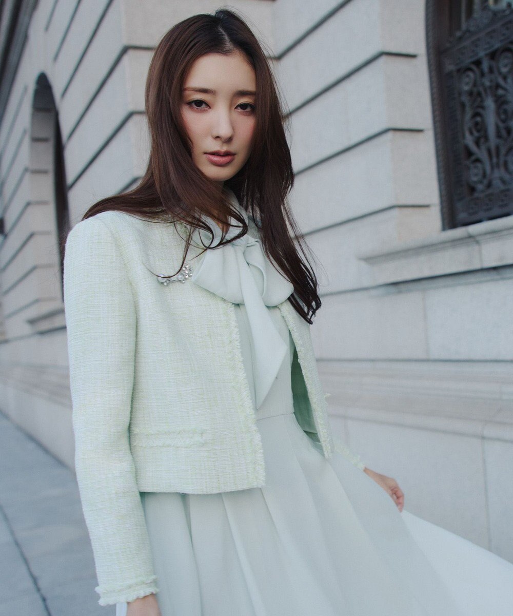 TOCCA 【宮本茉由さん着用】PROMISE RIBBON ROSETTE ドレス 