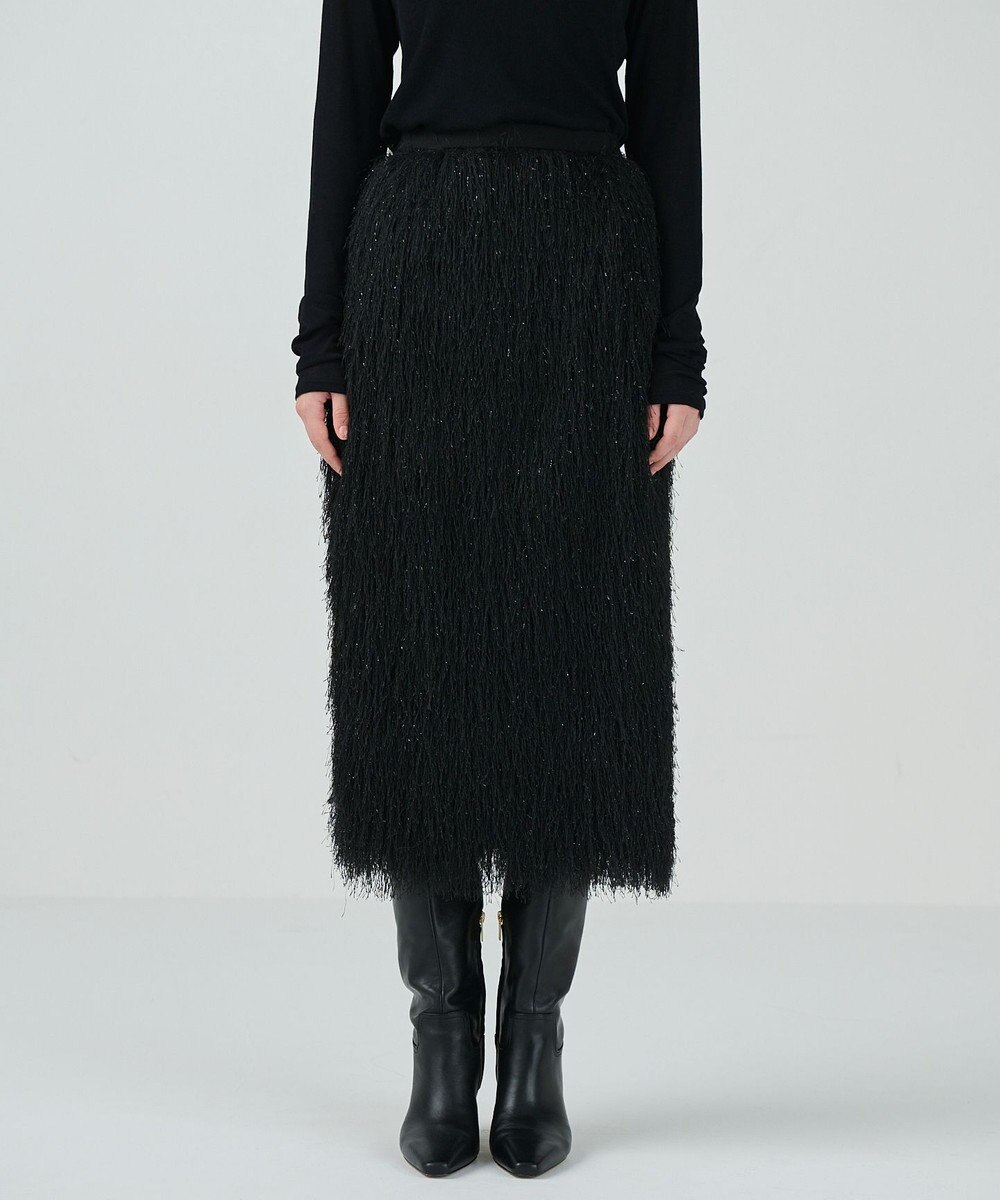 GRACE CONTINENTAL フリンジタイトスカート 