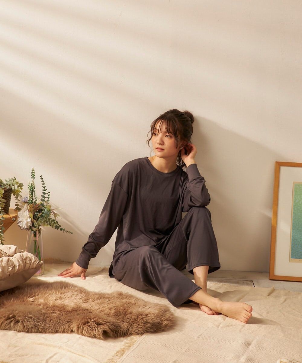 OP／FILA 【FILA】犬や猫の毛がつきにくいルームウェア上下セット/長袖 