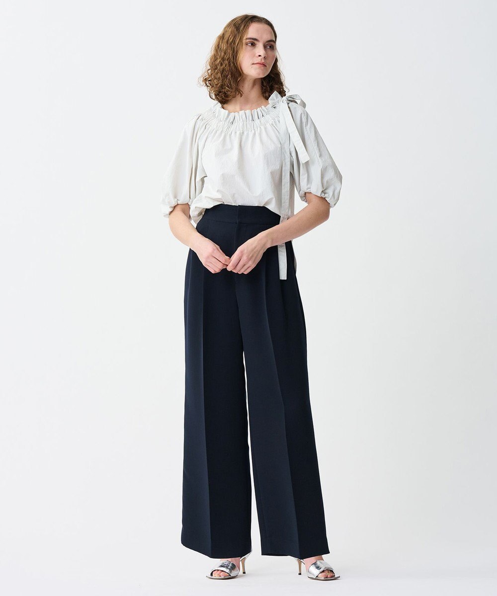 uncrave ライトプルーフナイロン オフショルブラウス 