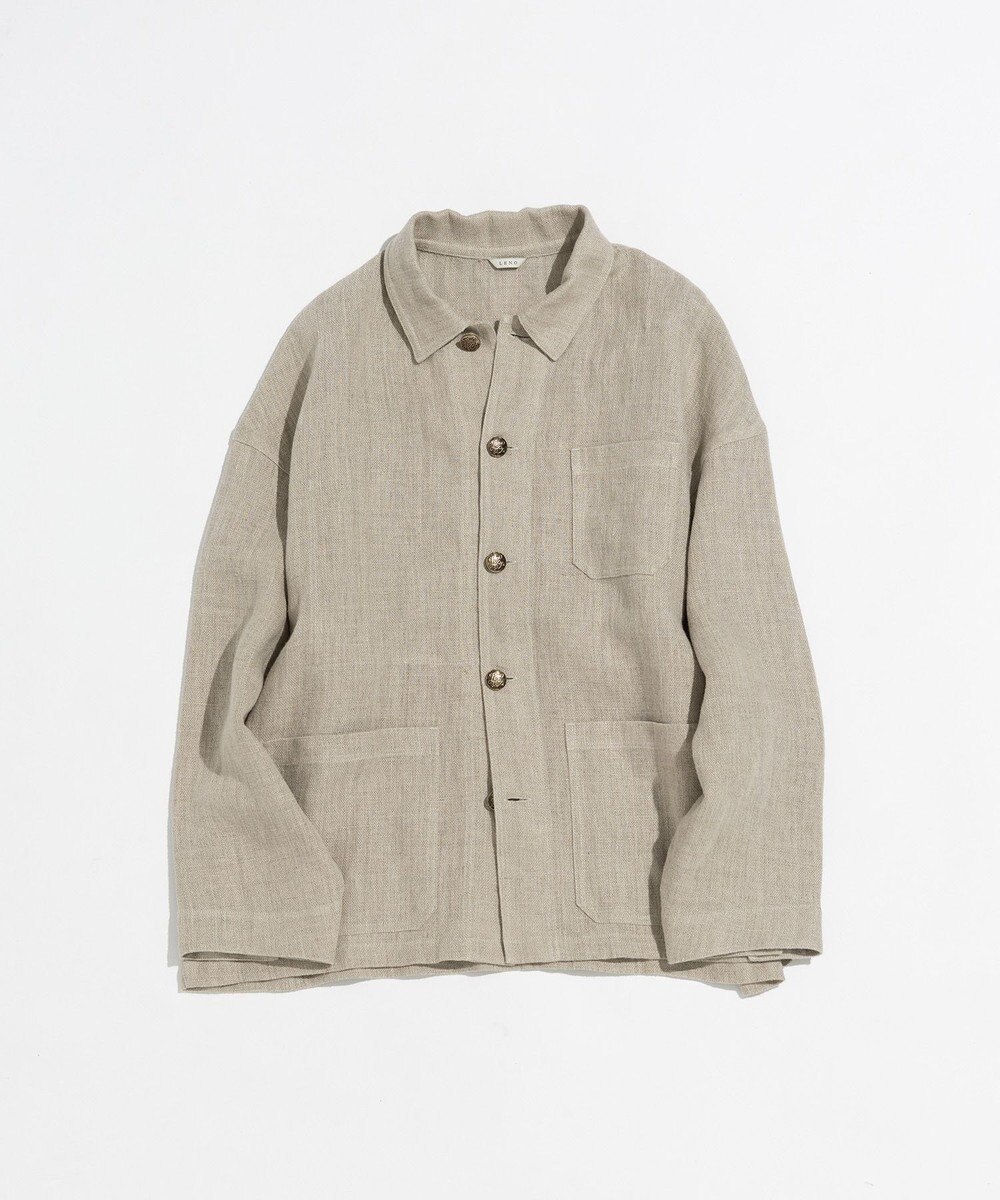 LENO FRENCH WORK HEVY LINEN COVER ALL《UNISEX》 カバーオールリネンジャケット 