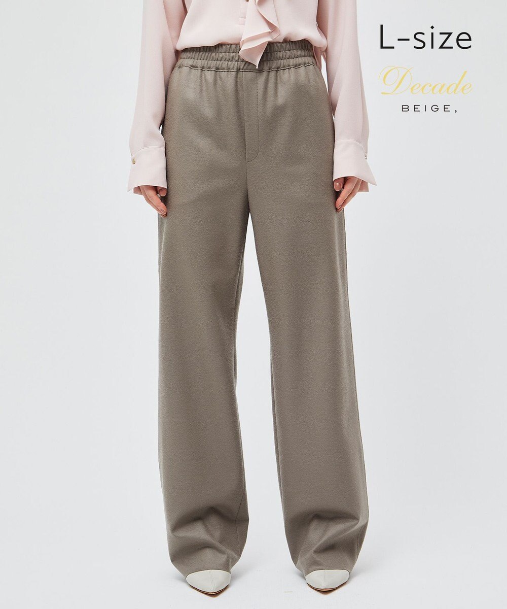 BEIGE， 【L-size】CORBY / ウエストゴムワイドパンツ 