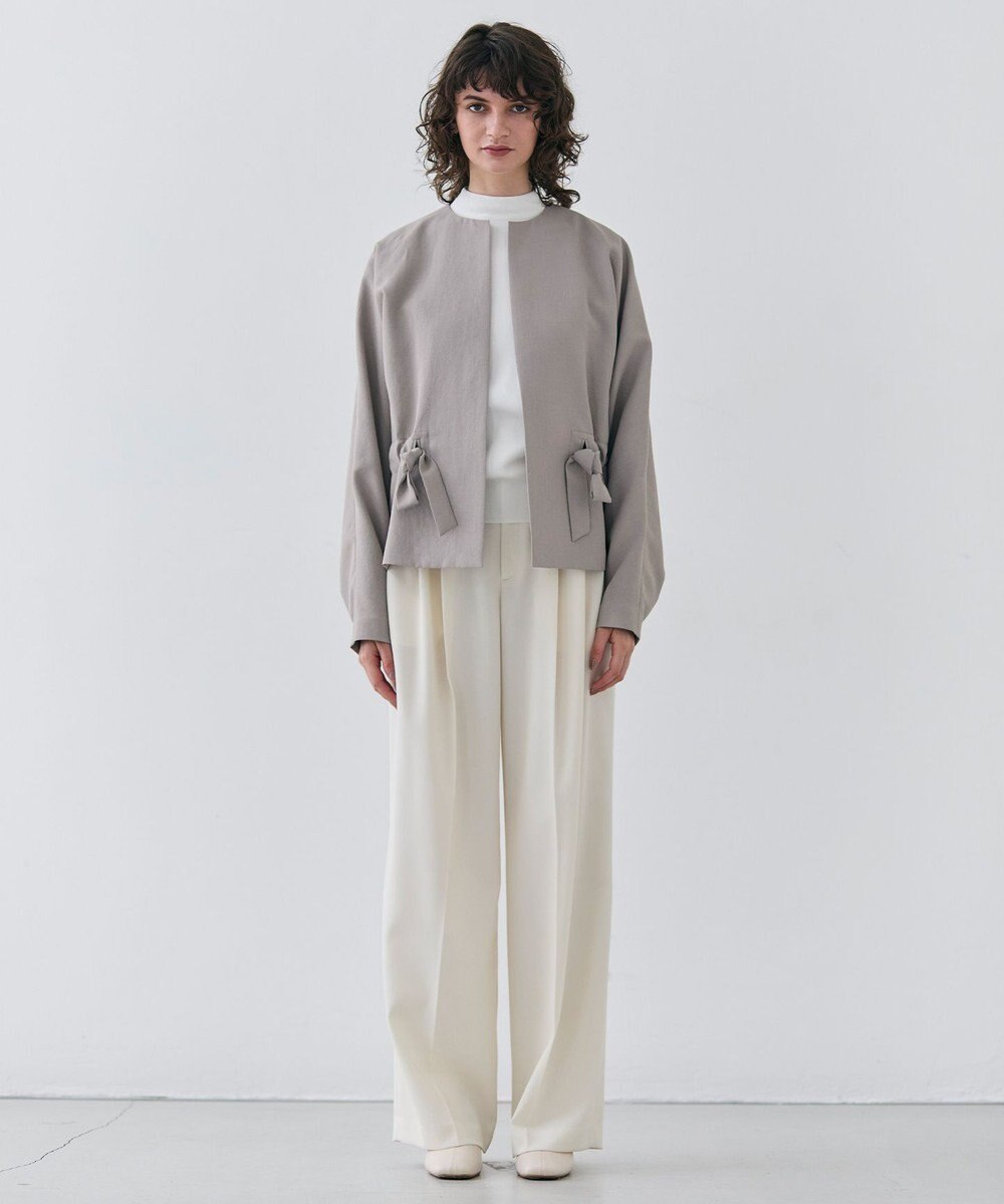 BEIGE， 【洗える・VERY3月号掲載】PORDIC / ノーカラードルマンジャケット 