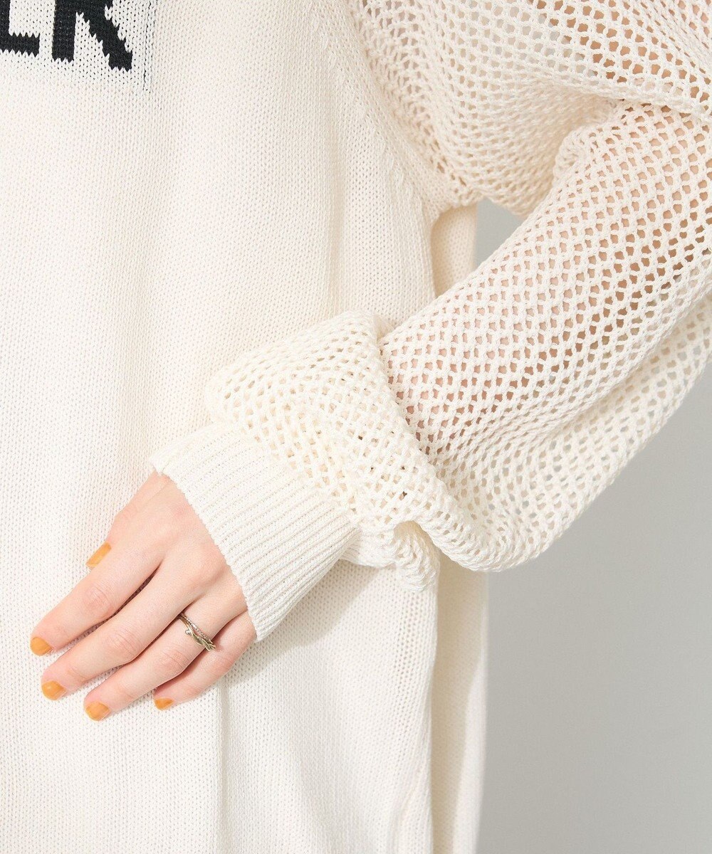 CRAFT STANDARD BOUTIQUE ロゴジャガードメッシュニットプルオーバー 