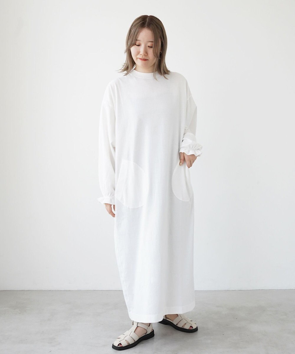 HAAG スマイルコットン LONG SLEEVE ONEPIECE ワンピース 