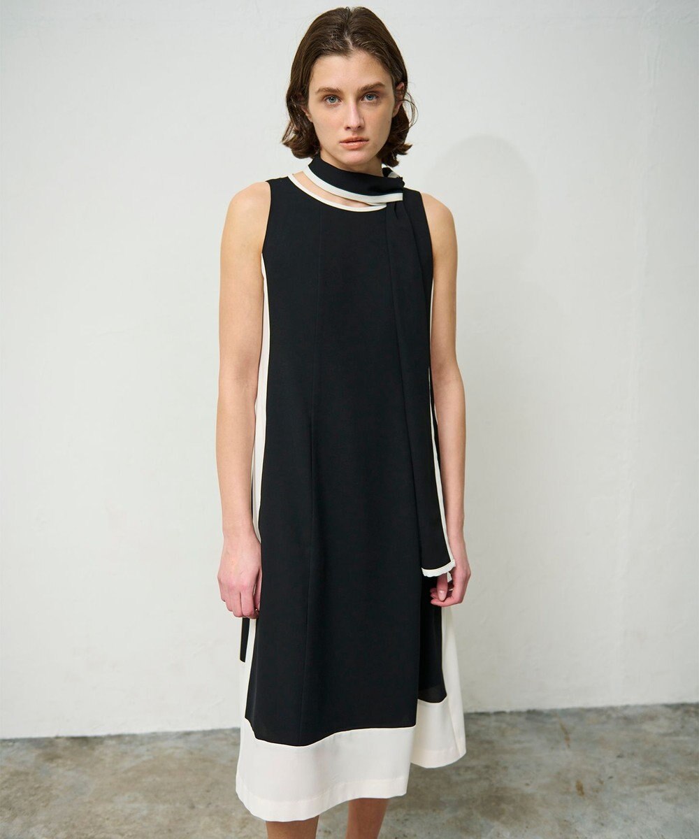 GRACE CONTINENTAL バイカラーフレームドレス 