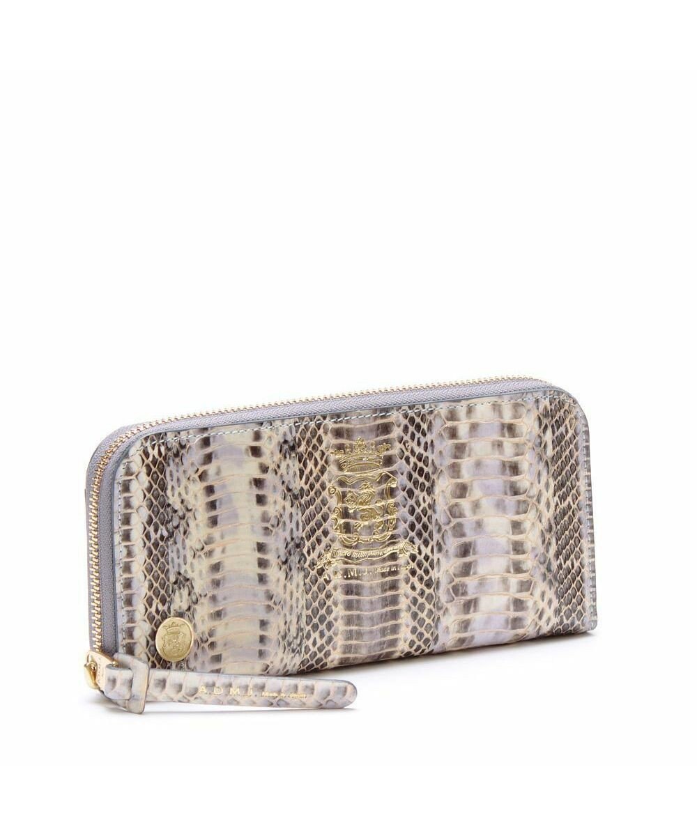 A.D.M.J. 【スネークレザー】ラウンドウォレット 