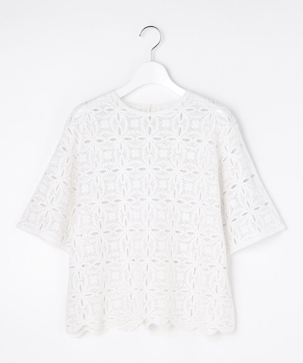 自由区 エンブロイダリー ニット 