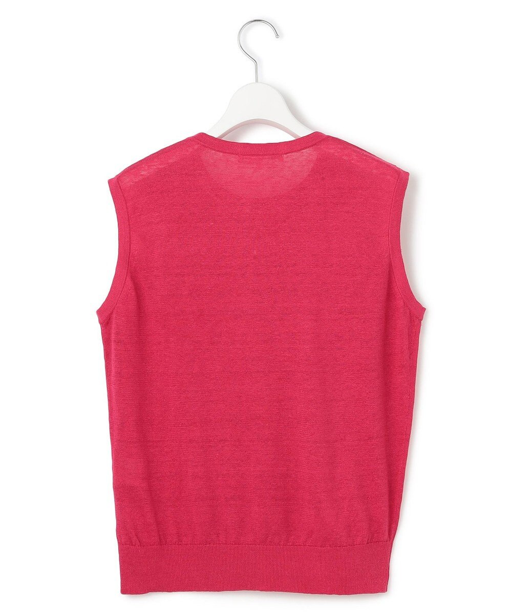 23区 【洗える】ピュアリネンハイゲージ ノースリーブ ニット 