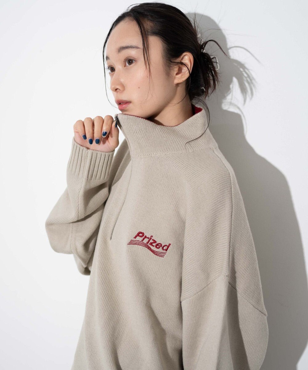 WEGO 【ユニセックス着用ITEM】ワンポイントハーフジッププルオーバー 